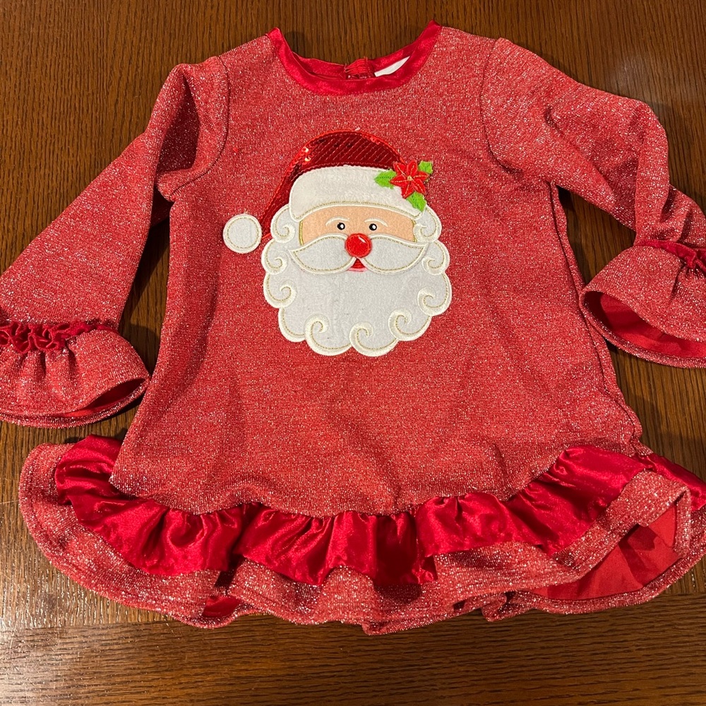 Rare Editions Sparkling Red Holiday Dress